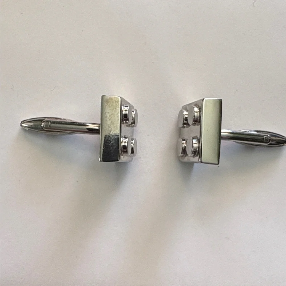 Silver Plated LEGO Cufflinks - Picture 4 of 4